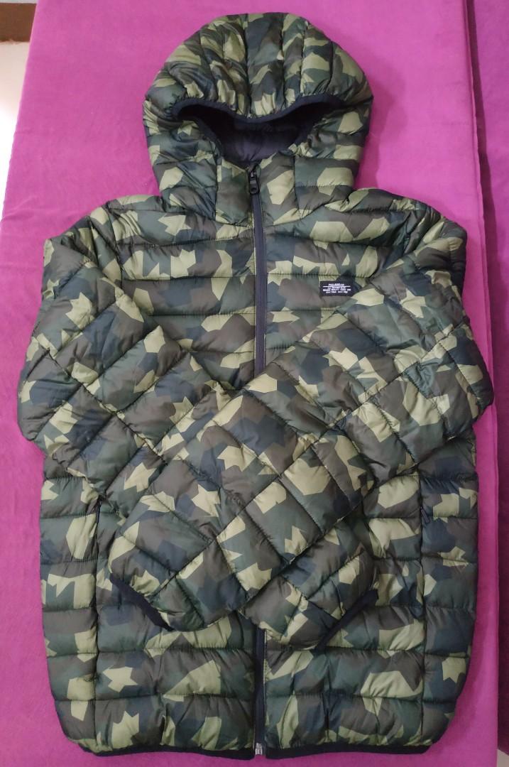 pull and bear hooded puffer jacket