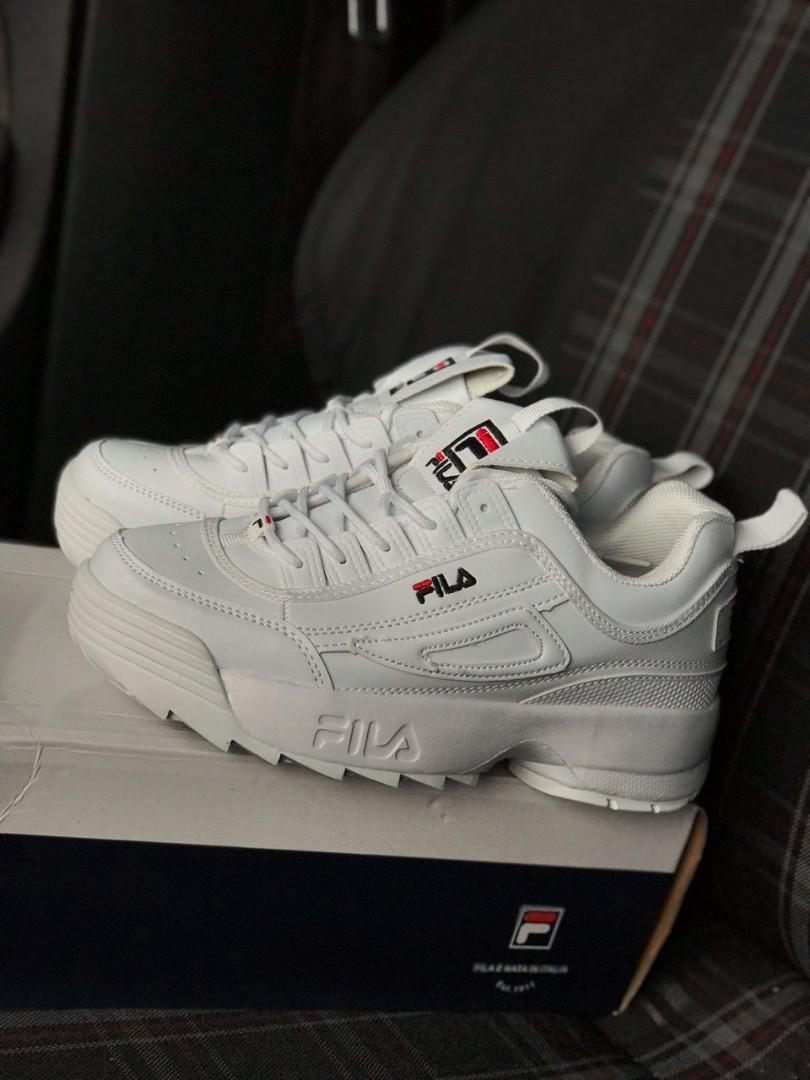 RESTOCK FILA DISRUPTOR 2 ALL WHITE SIZE 36 40