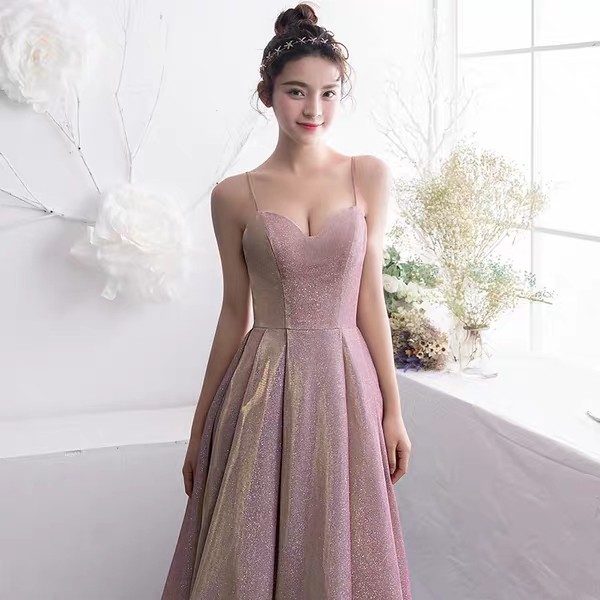 pink shimmer dress