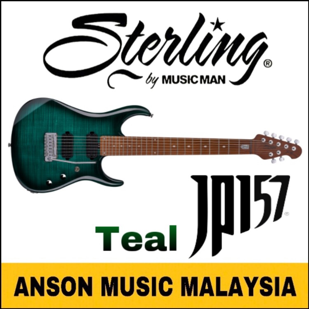 Sterling JP157 John Petrucci Signature Electric Guitar Teal TL