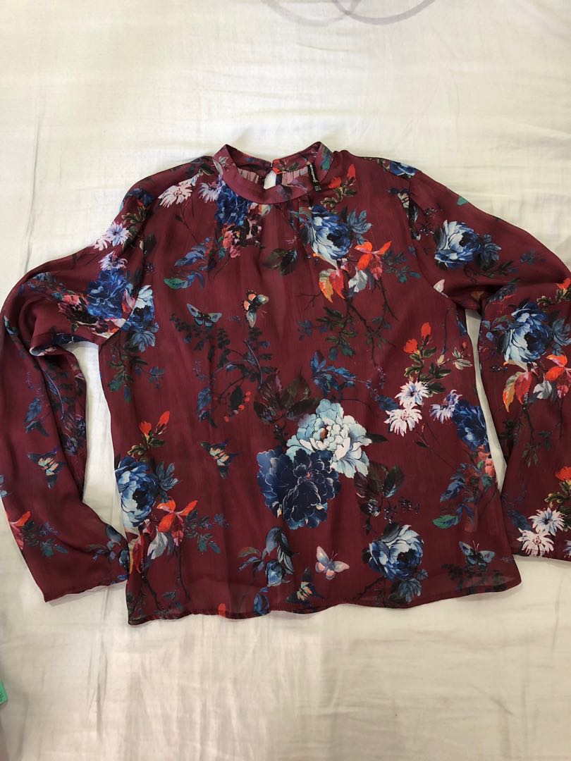 Stradivarius blouse, Women's Fashion, Tops, Blouses on Carousell