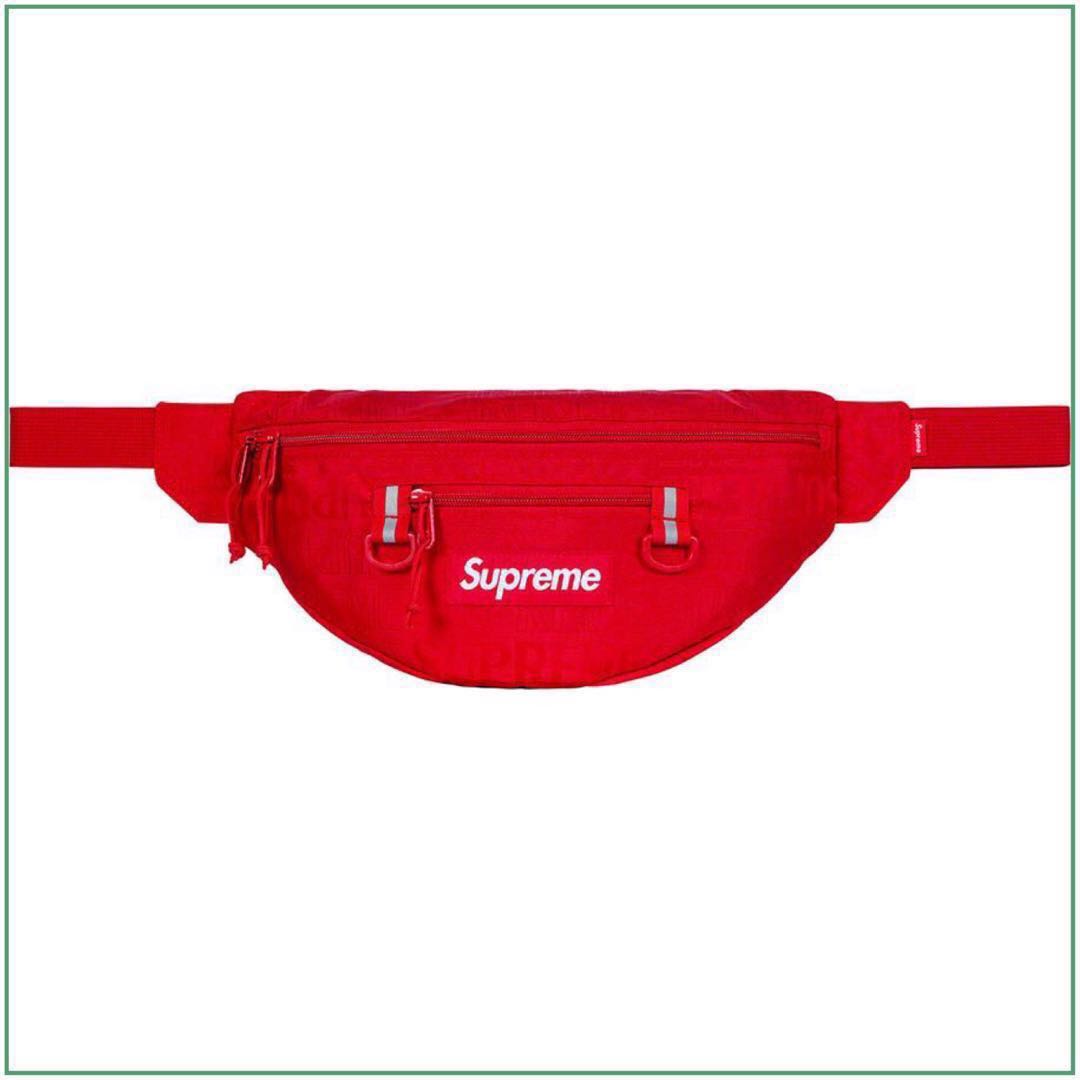 supreme red waist bag