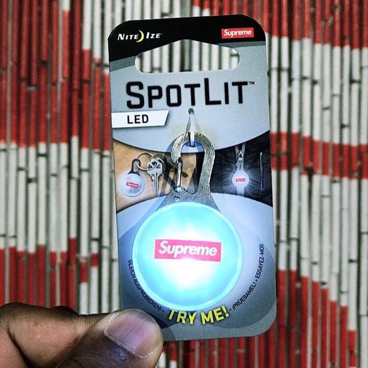 supreme spotlight keychain