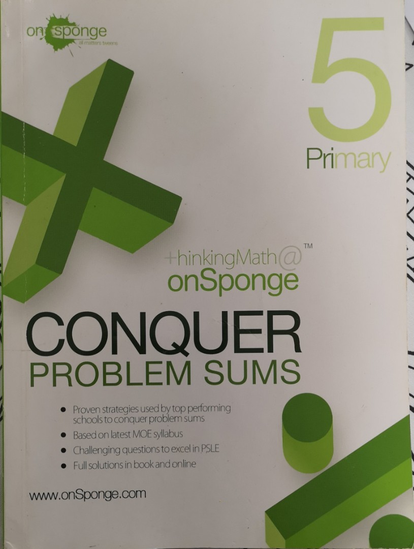 Thinking Math on Sponge Conquer Problem Sums (Pri 5 & 6), Hobbies ...