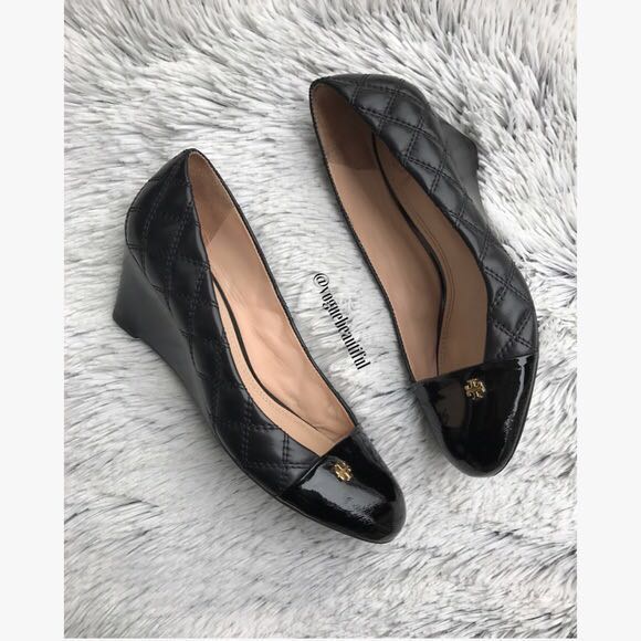 tory burch quilted wedge