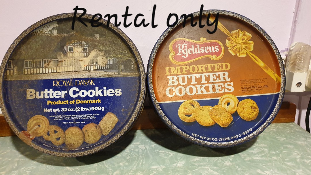 Vintage props butter cookies tin, Furniture & Home Living, Kitchenware