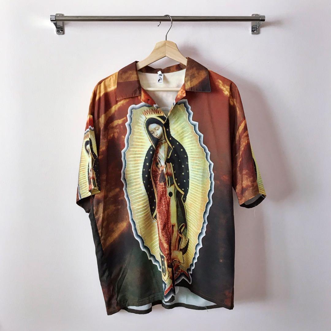 Virgin mary button up shirt Clearance