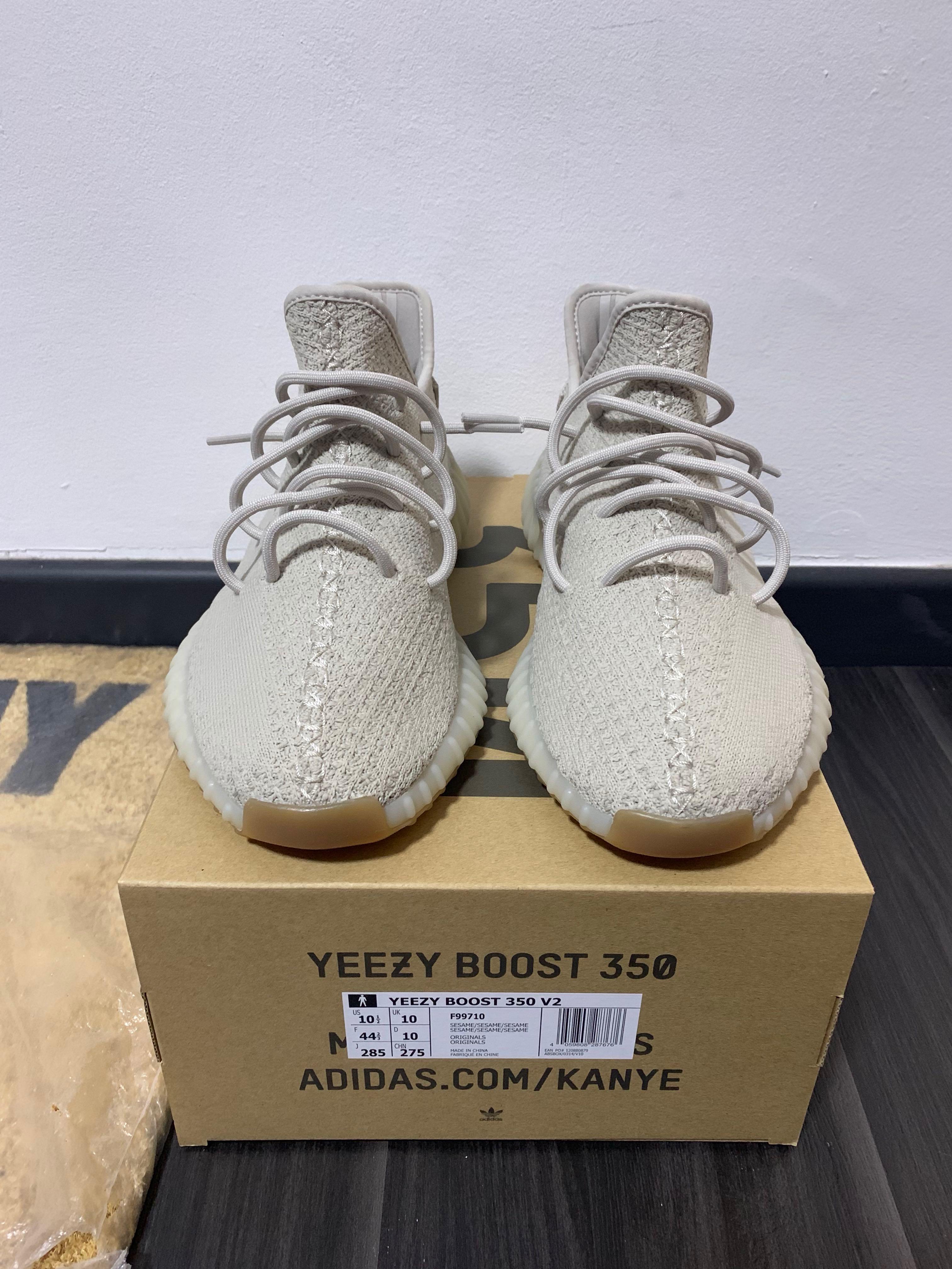 Yeezy Boost 350 V2 Sesame US 10.5, Men 