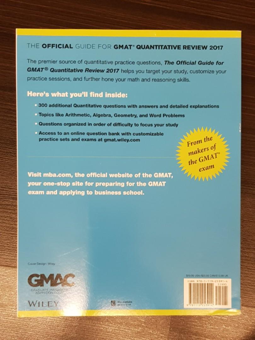014 The Official Guide For Gmat Quantitative Review 2017 With