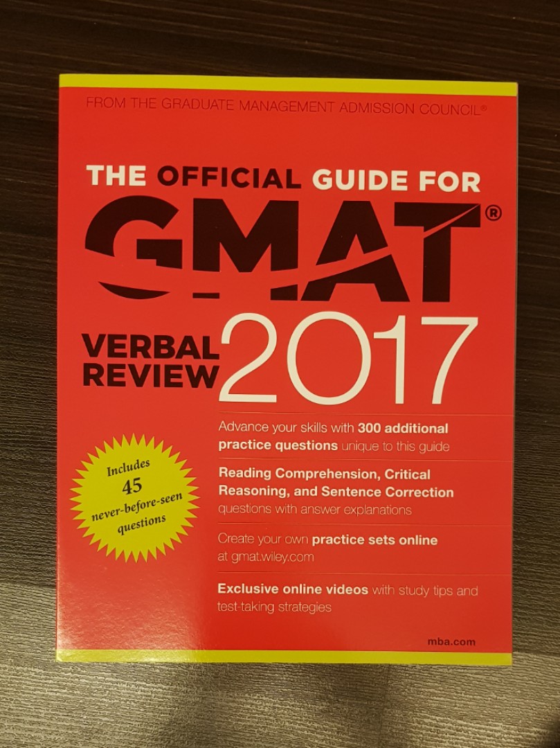 014 The Official Guide For Gmat Verbal Review 2017 With Online