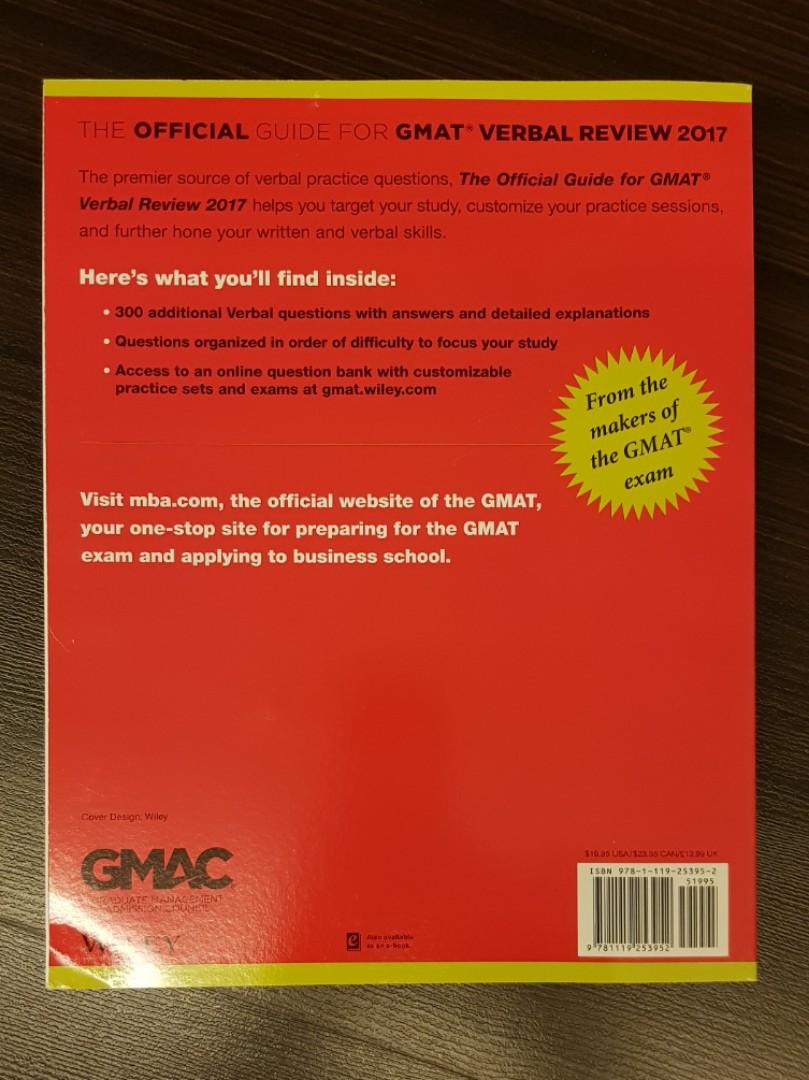 014 The Official Guide For Gmat Verbal Review 2017 With Online