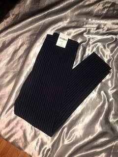 F21 Navy Blue Pinstripe Pants (xs)
