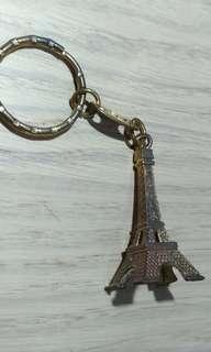 (近全新正品)«法國巴黎鐵塔»高級金飾吊飾