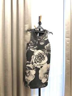 Grey flower dress