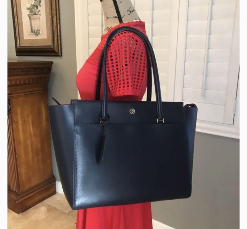 Tory burch parker outlet leather tote