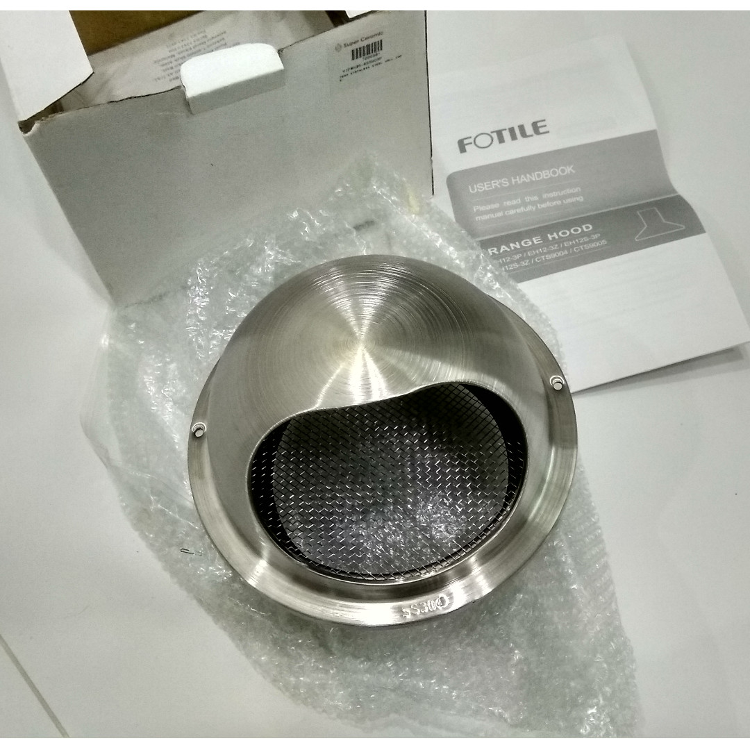 6 Inch Cooker Hood Ducting Cap (304 Stainless Steel) NEW & Excellent