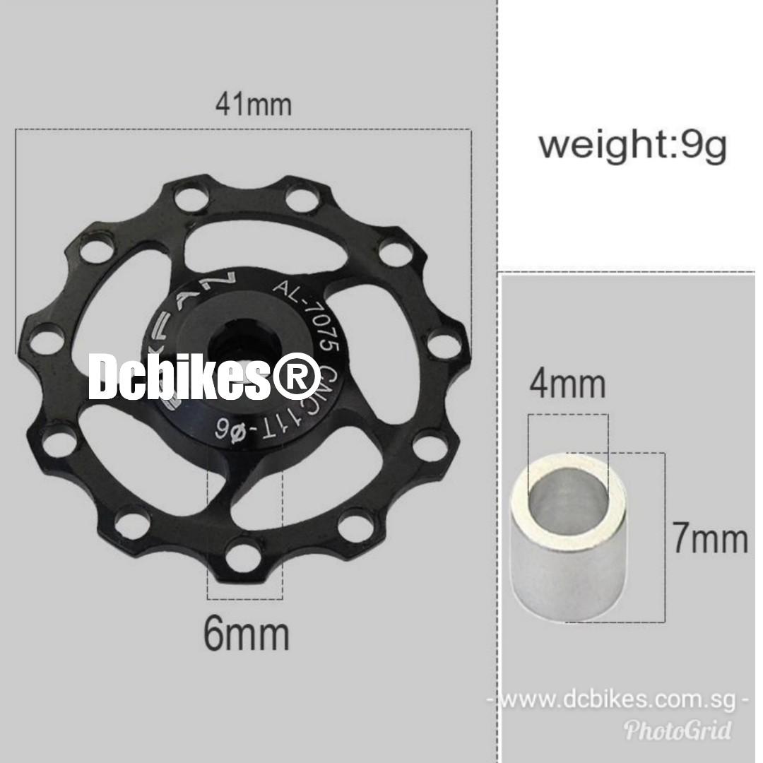 Anodized Bearing Jockey Wheel 11T 13T Pulley For Rear Derailleur Cage Dcbikes PRICE FOR 1 Colors