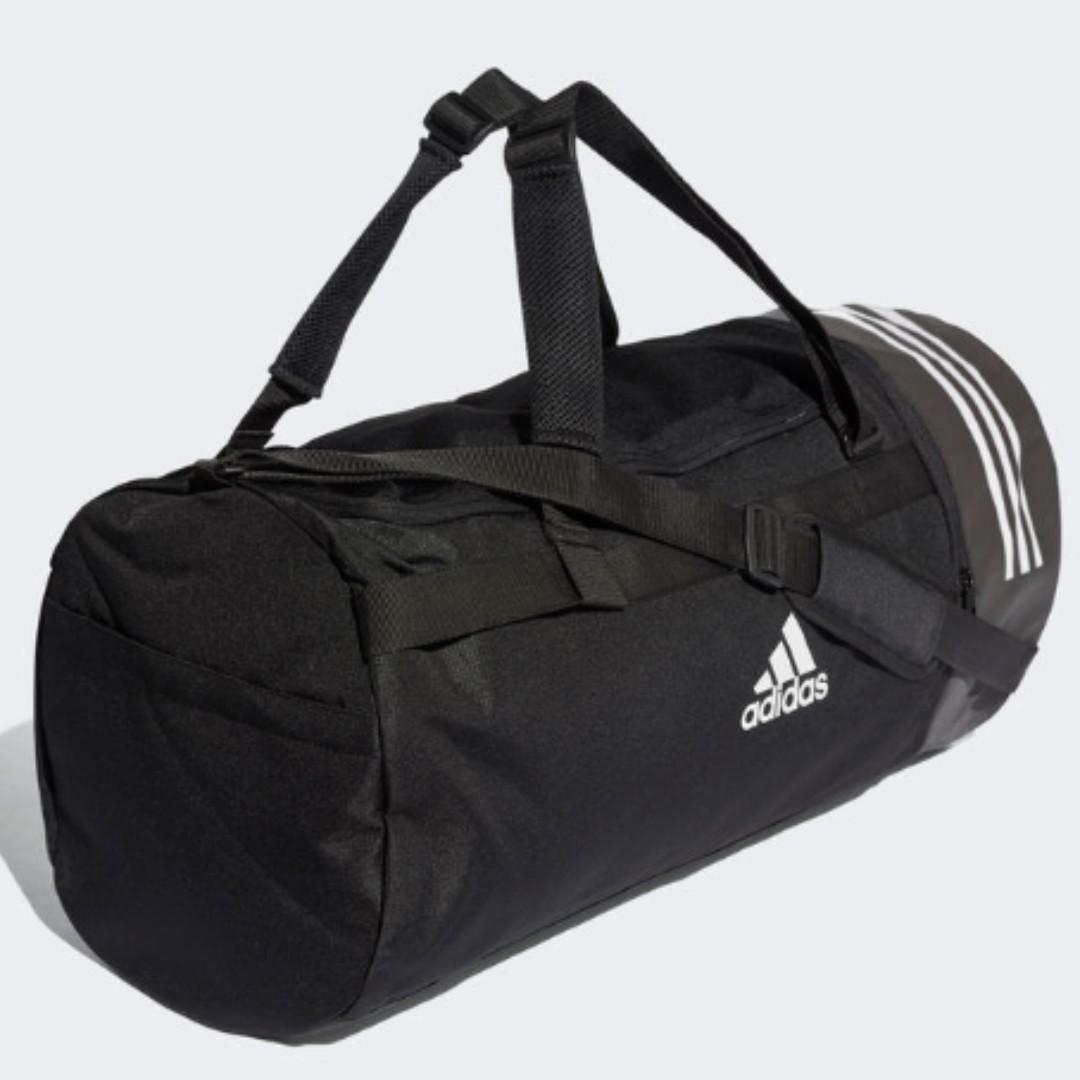 ADIDAS CONVERTIBLE 3STRIPES DUFFEL BAG LARGE, Sports Equipment, Exercise & Fitness, Toning