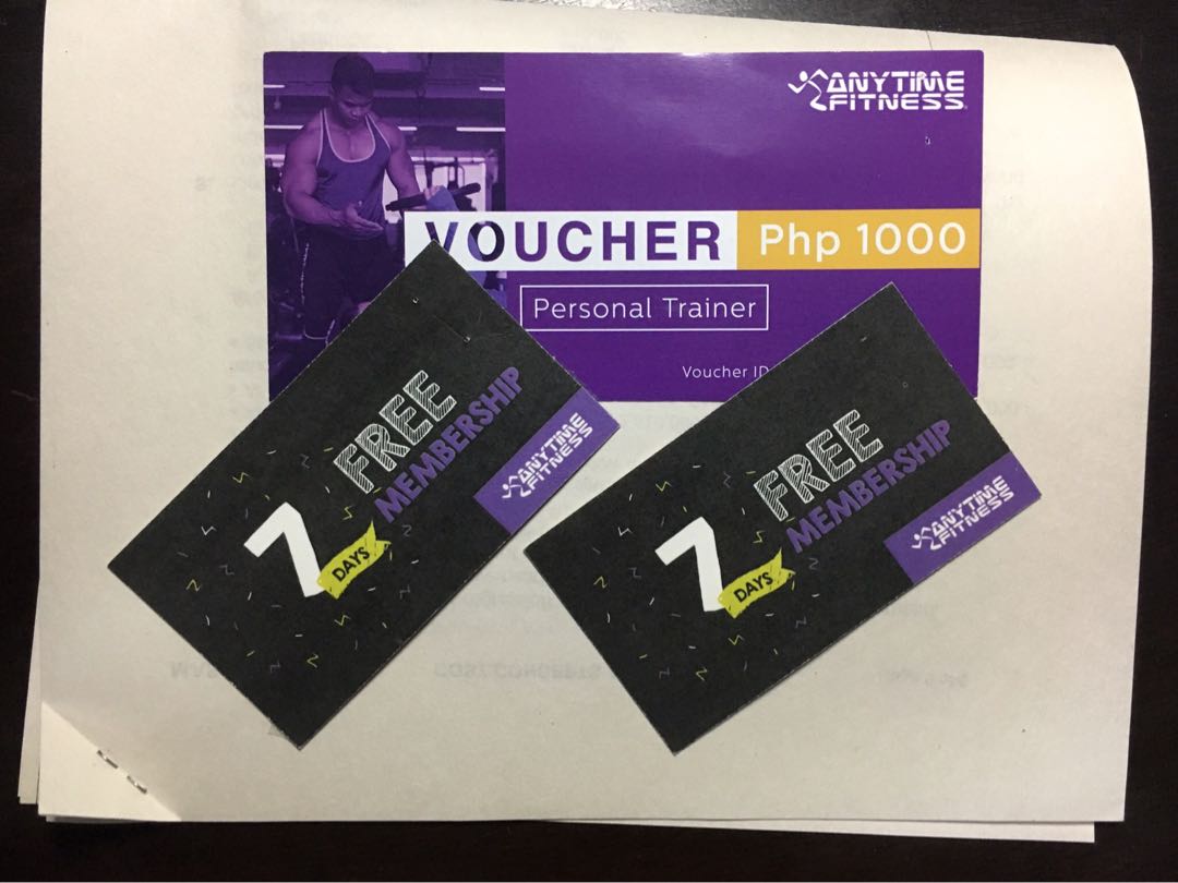 ANYTIME FITNESS Voucher & Membership, Tickets & Vouchers, Store Credits