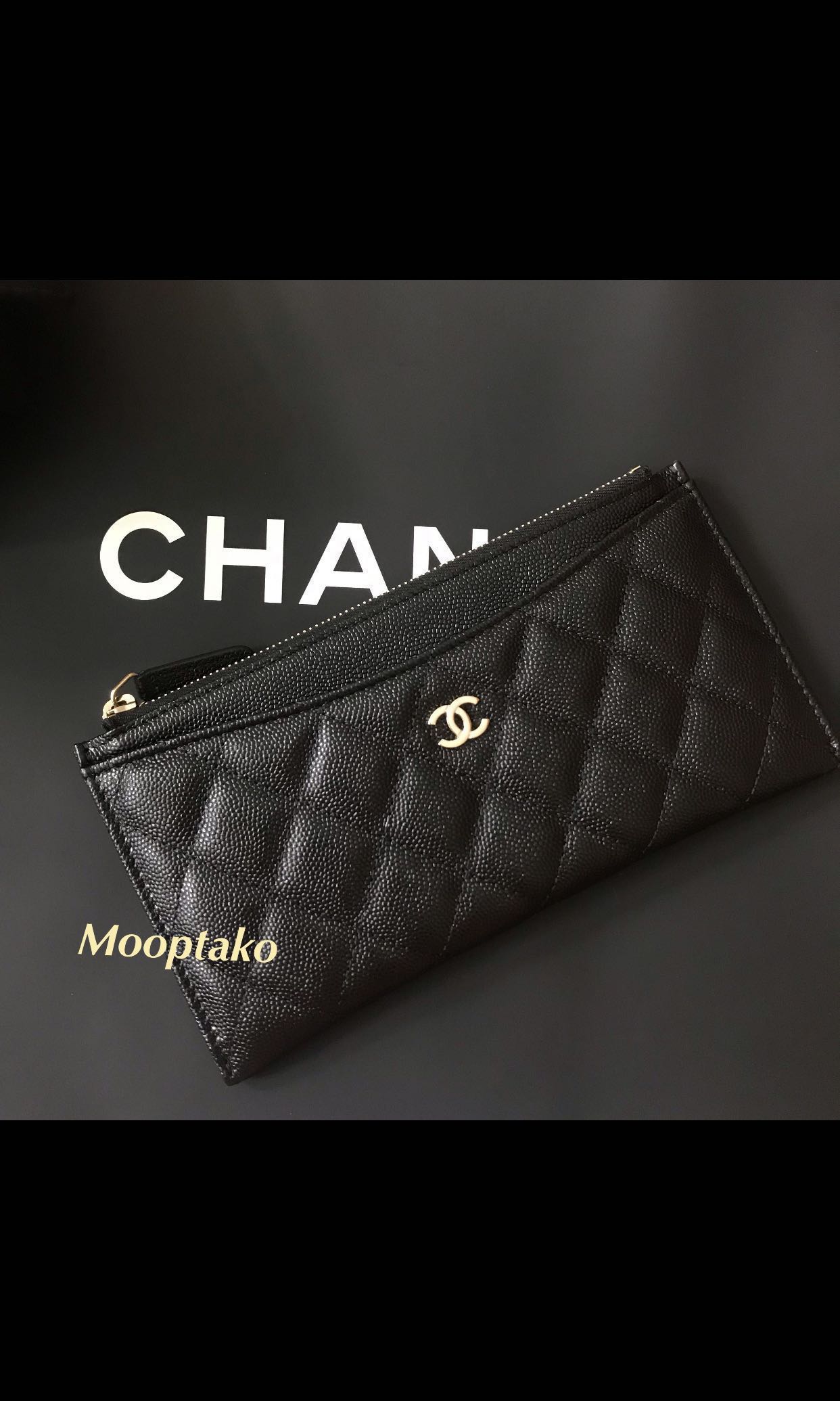 chanel flat wallet