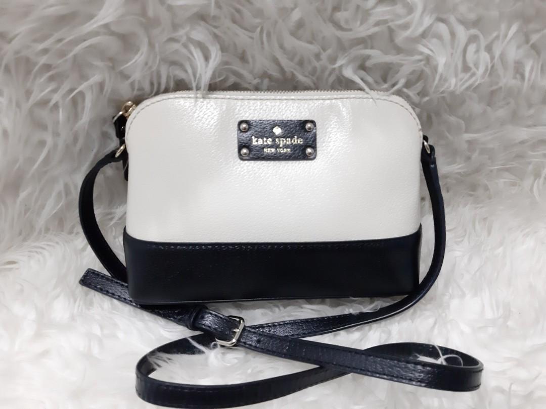 Nett Price Authentic Kate Spade Black And White Sling Bag Barang Mewah Tas Dompet Di Carousell