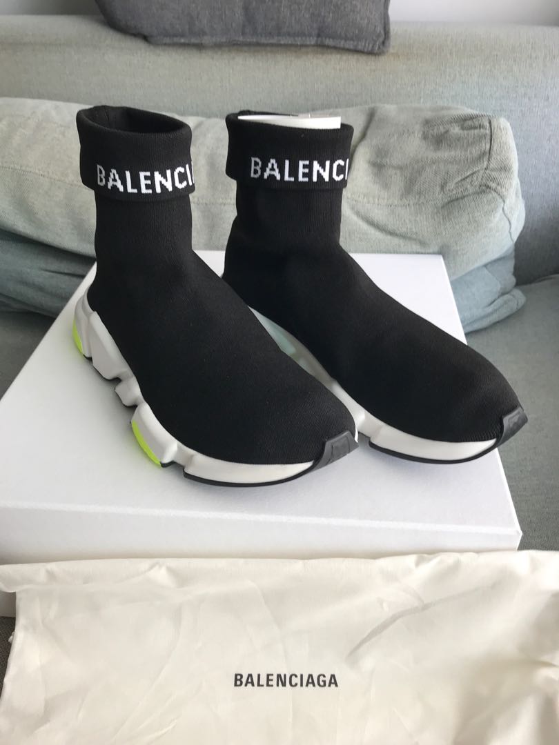 Balenciaga Womens Speed 20 Recycled Knit Trainers White  GLABVN