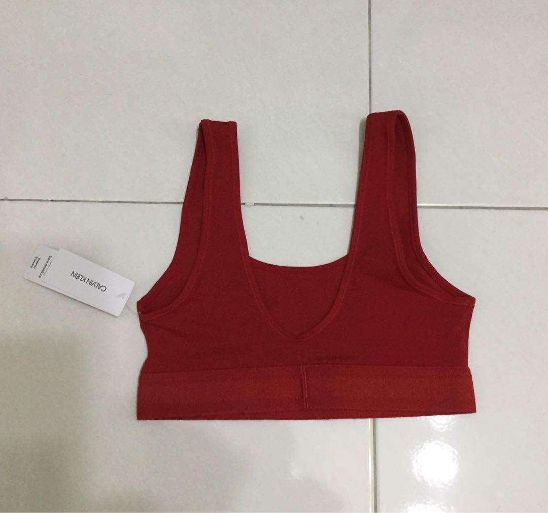 monogram logo unlined bralette