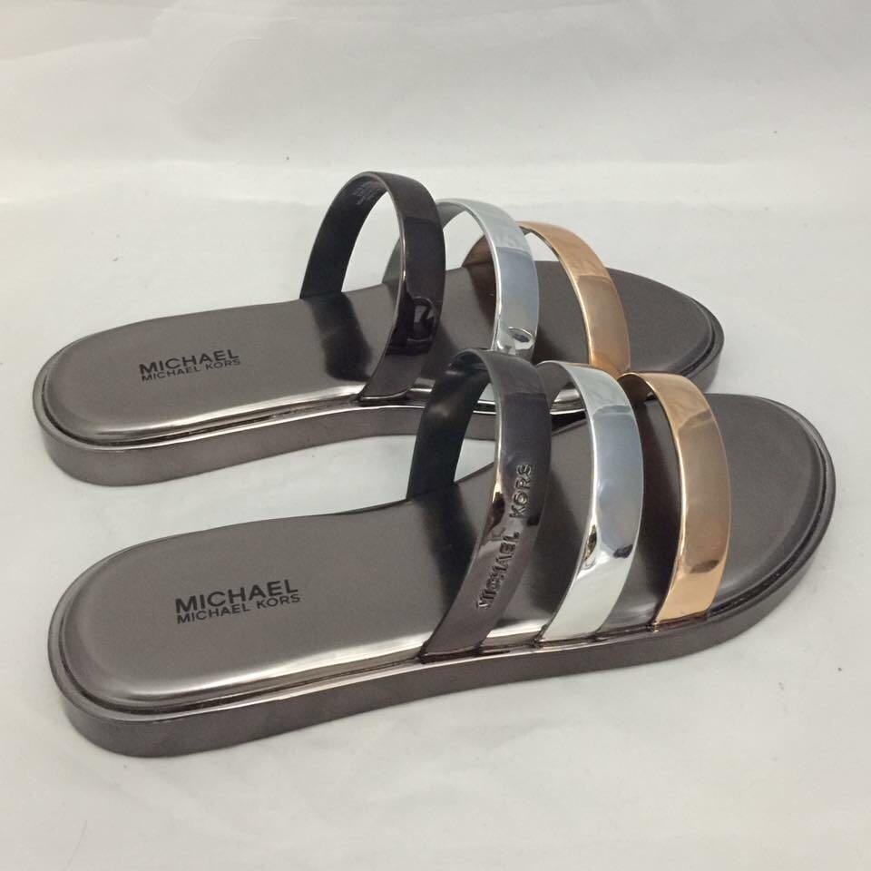 Michael kors keiko cheap metallic slide