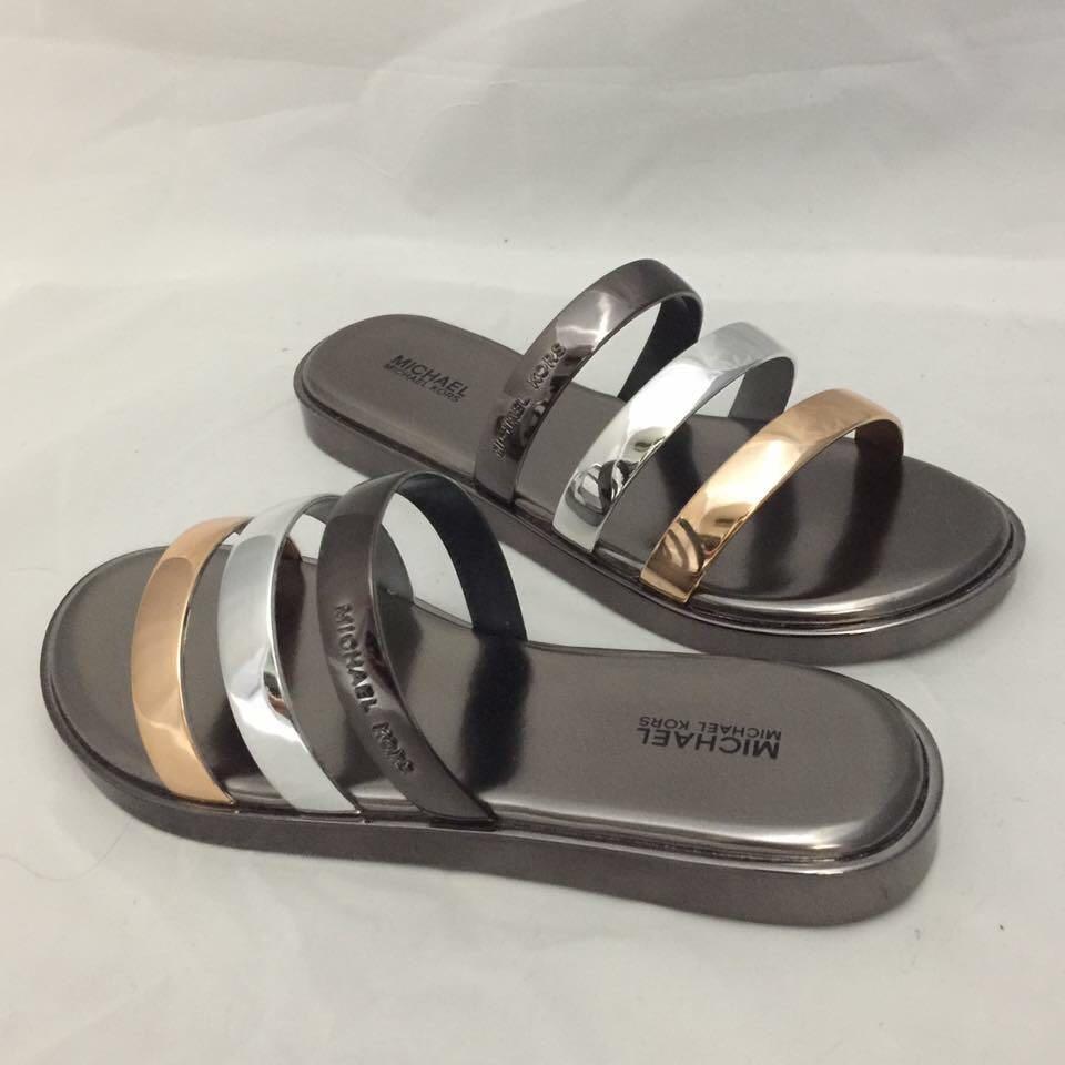 Michael kors keiko metallic 2025 slide