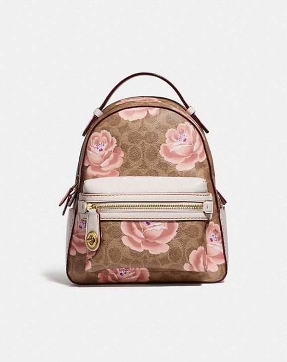 Coach floral backpack clearance