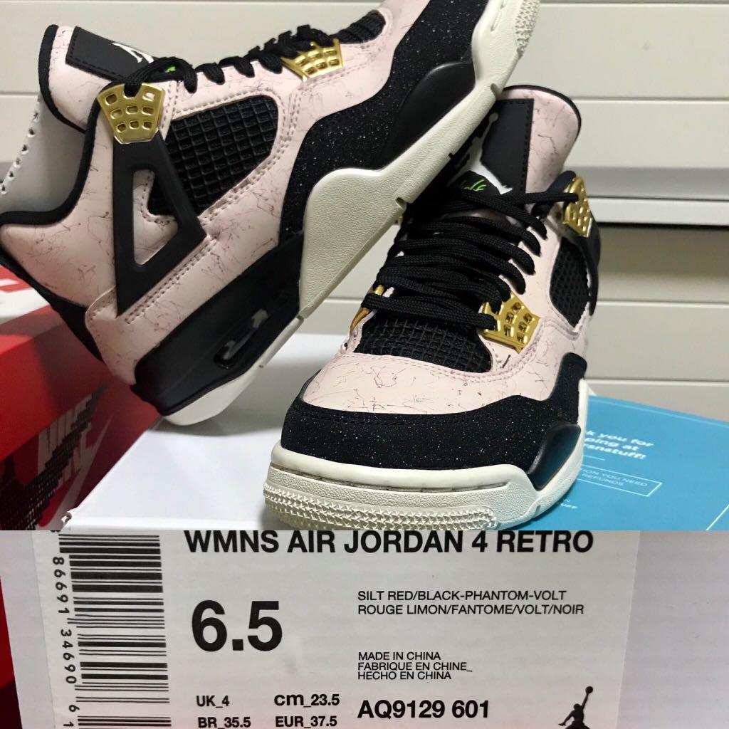 eur37.5 Air Jordan 4 Silt Red for Women Black Phantom Volt Nike AJ4 VI Retro AQ9129 601 Pink Carousell