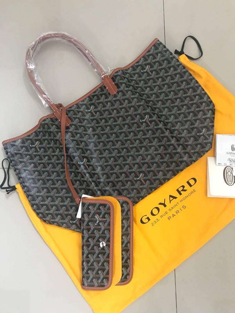 goyard st louis pm black tan