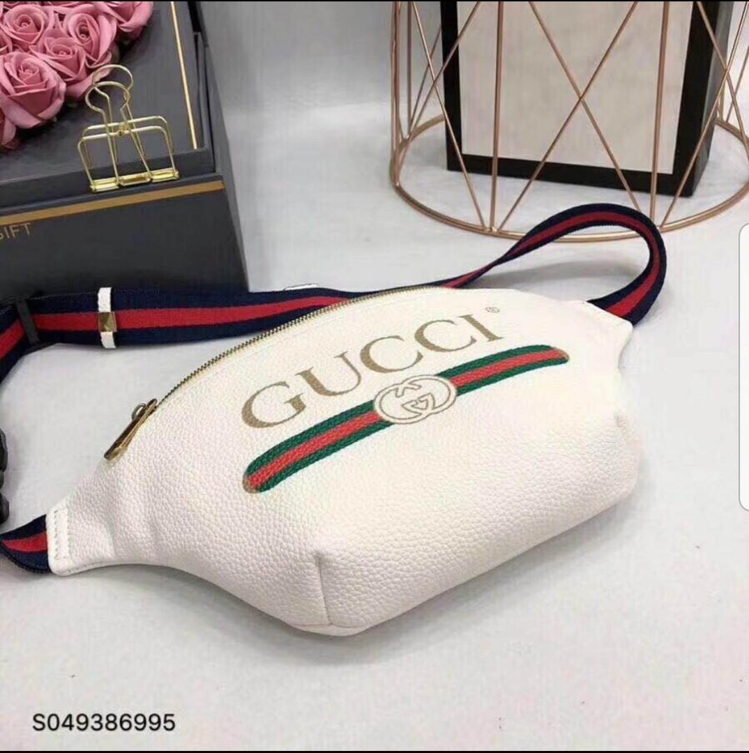 gucci bum bag white