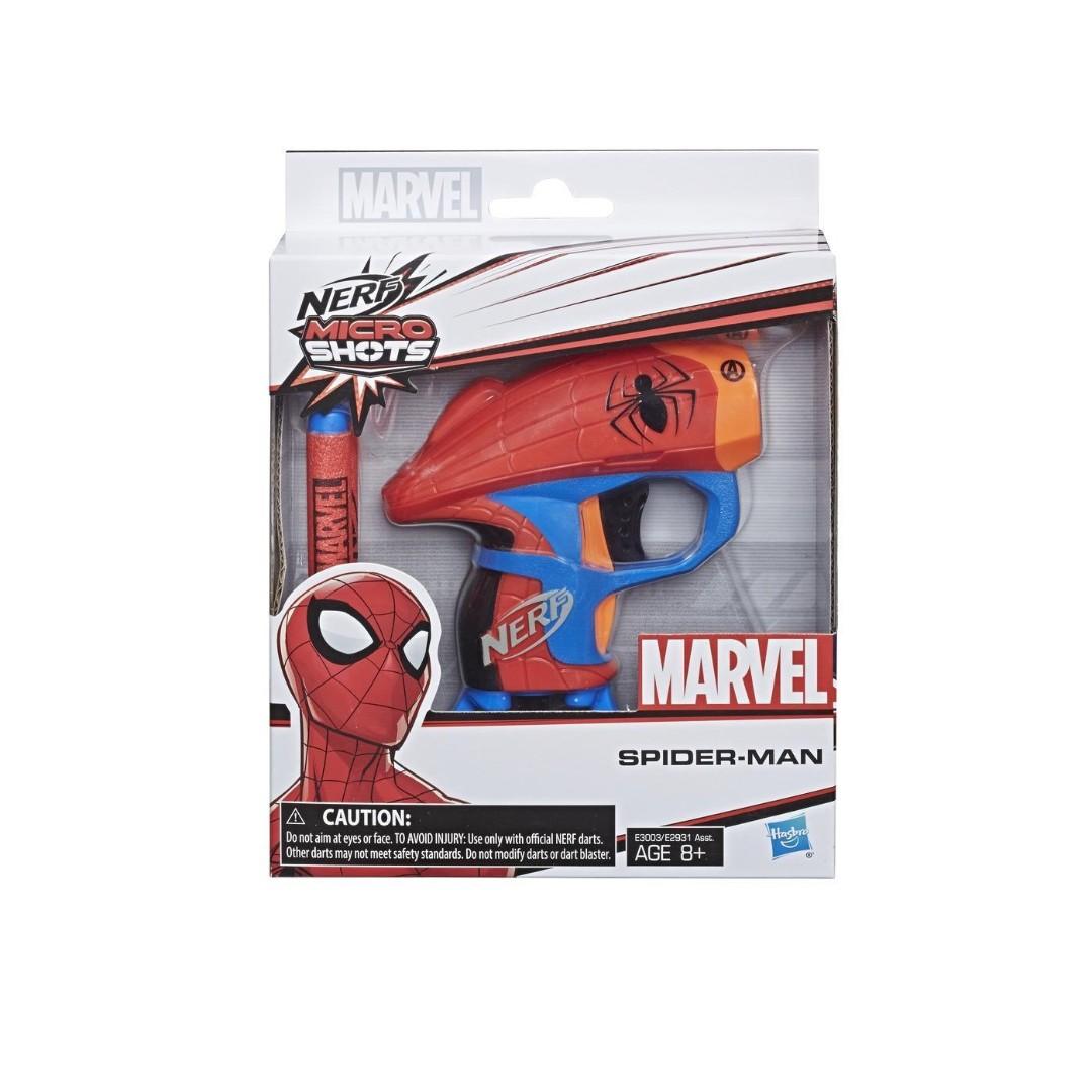 Hasbro Nerf MicroShots Marvel Heroes Spiderman Iron Man Or