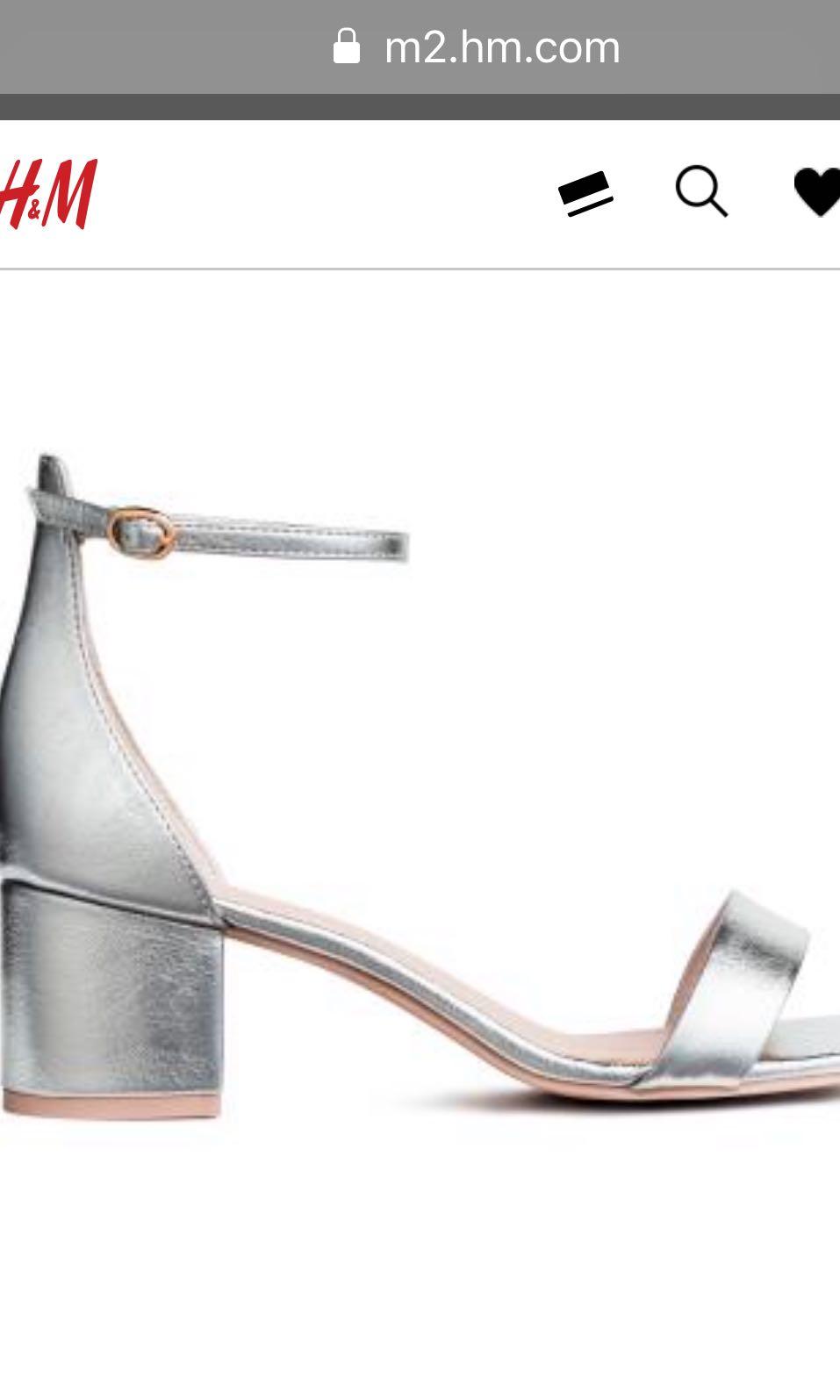 h&m silver heels
