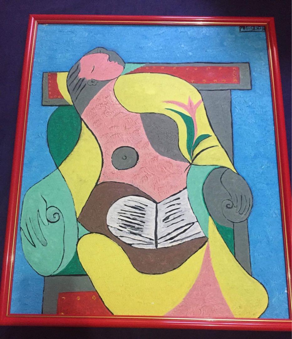 Homage to Picasso (Category: Art & Prints) located in Pasay City. Submitted by bespokebyhypeves (Listing ID 216945739, Image 1). Description: Homage to Picasso oil on canvas paintings @ ₱ 50,000 each framed , provenance acquired directly from the artist with COA.