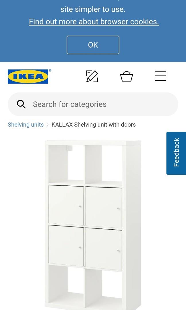 Ikea Kallax Shelving Unit Furniture Shelves Drawers On Carousell