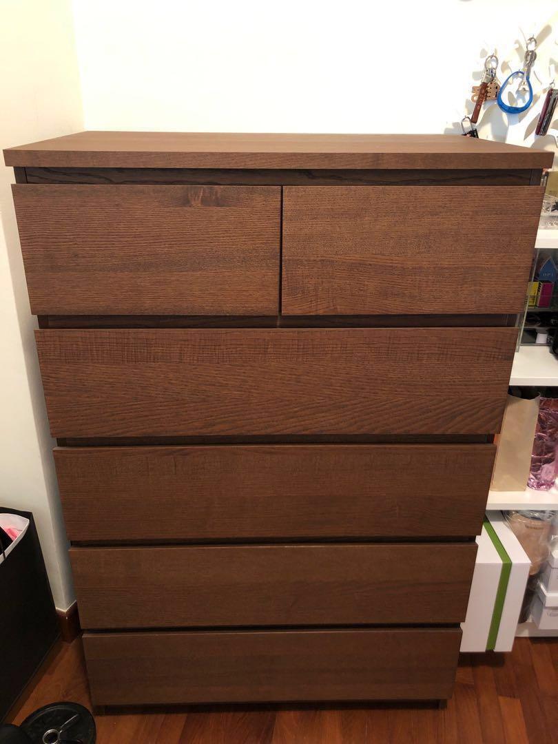 Ikea Malm Set Of 6 Drawers Furniture Shelves Drawers On Carousell