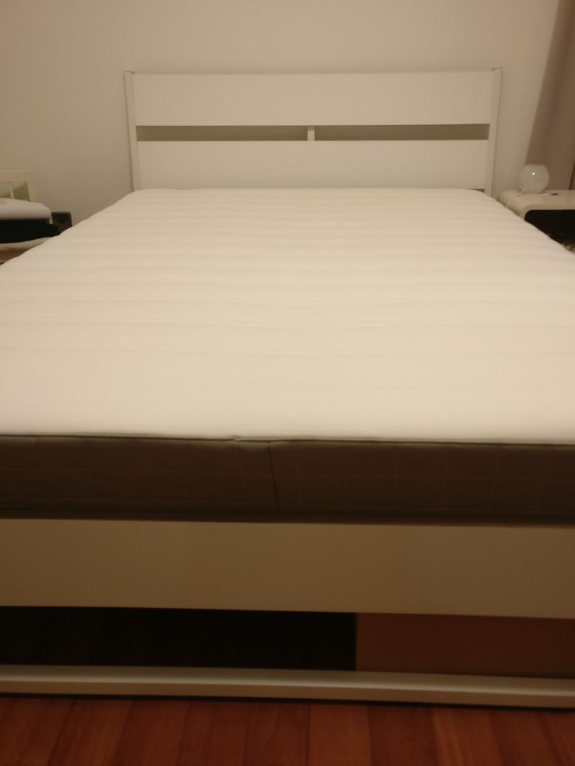 Sale Sale Ikea Queen Bed Frame Trysil With Luroy Furniture Beds Mattresses On Carousell