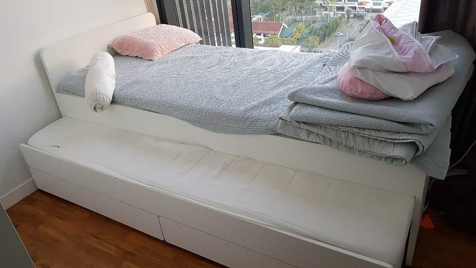 Ikea Slakt 2 Malfors Single Furniture Beds Mattresses On Carousell