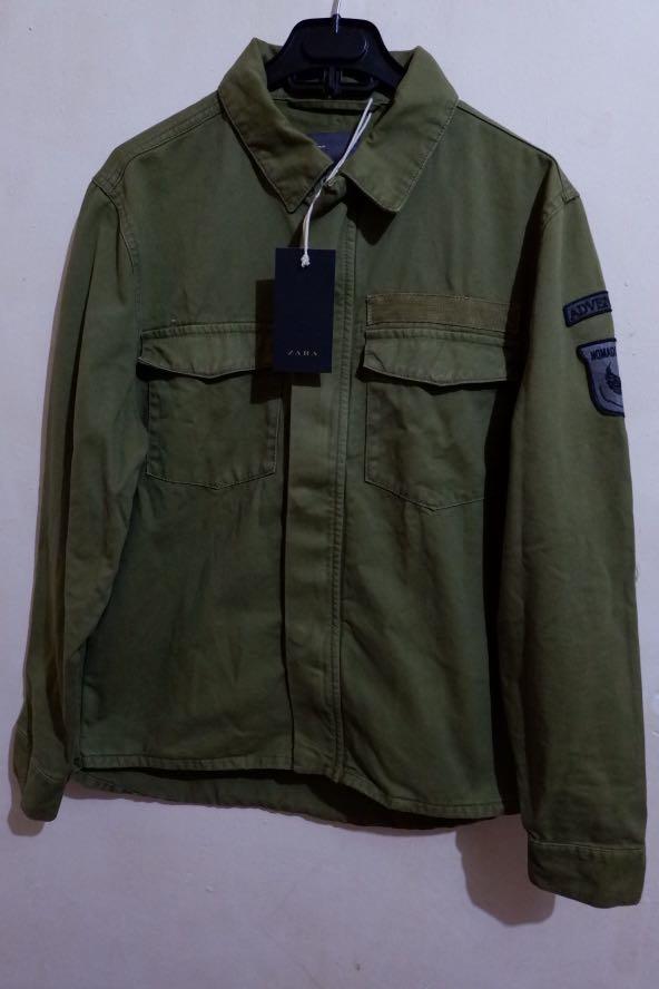Jaket army outlet zara