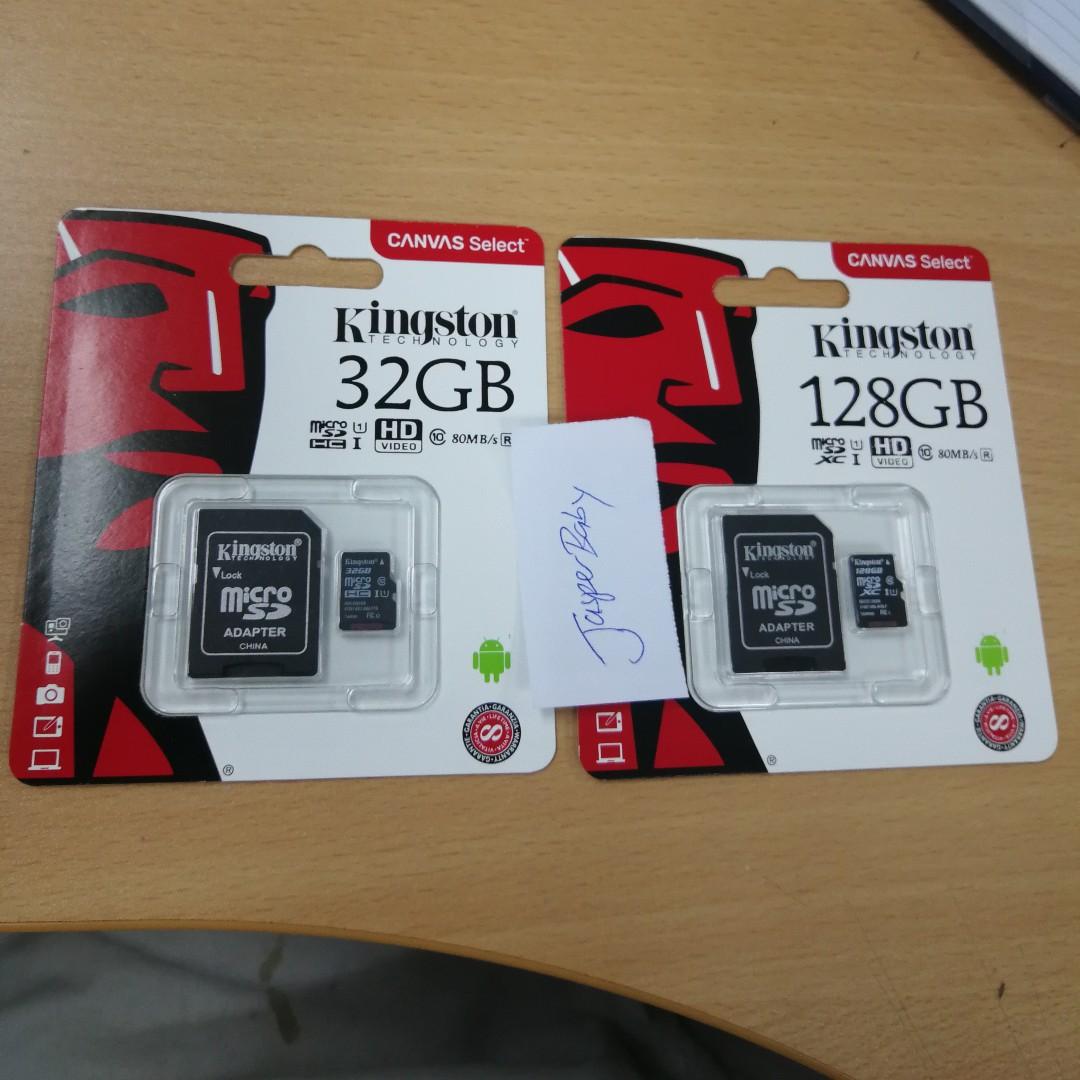 Kingston Micro Sd Card 32gb 128gb Class 10 Free Sd Adapter Original Electronics Others On Carousell