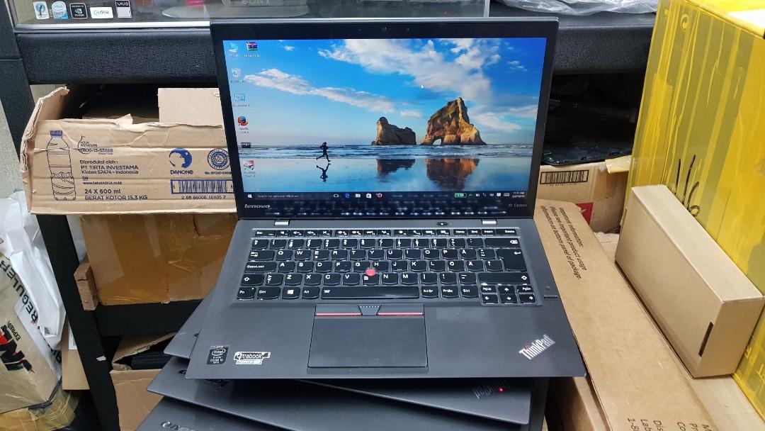 Lenovo Thinkpad X1 Carbon Core I5 5300u Touchscreen Ssd256 Ram8 13inch Layar Qhd 2k Elektronik Komputer Laptop Di Carousell