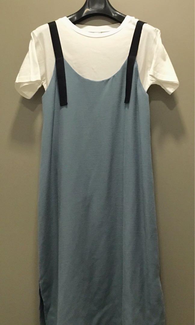 Light Blue Sleeveless Jumper Dress Women S Fashion Clothes Tops