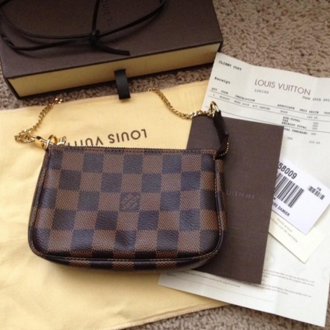 Lv mini sale pochette damier ebene