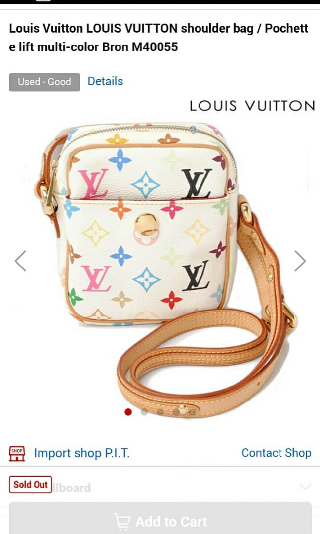 LOUIS VUITTON Monogram Multicolor lift Shoulder Bag White M40055