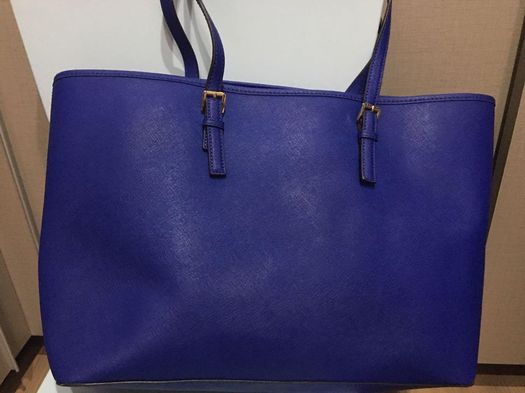 bright blue michael kors bag