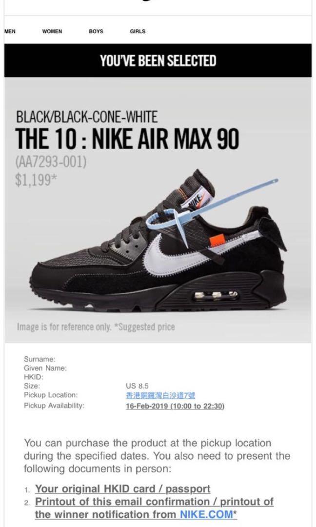 air max 2019 the ten off white