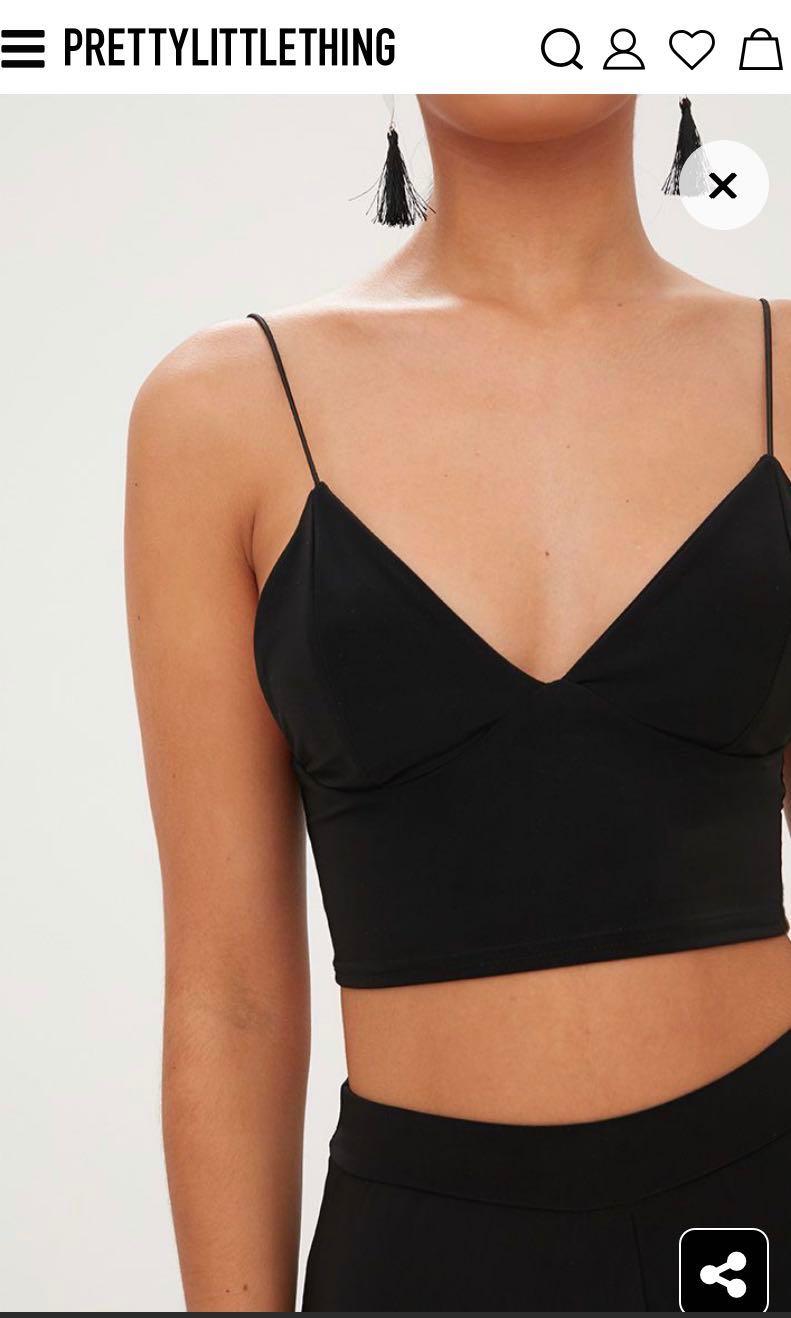 black bralette pretty little thing