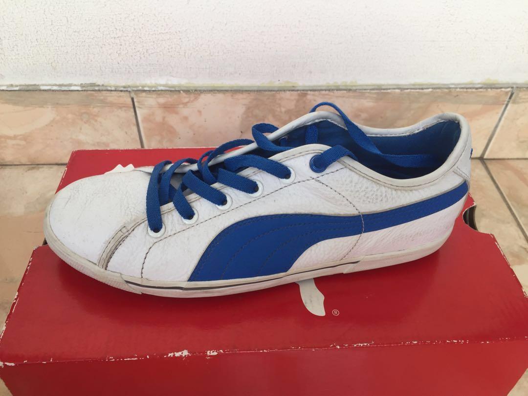 Puma Benecio Leather Sneakers , Fesyen Pria, Sepatu , Sneakers di Carousell